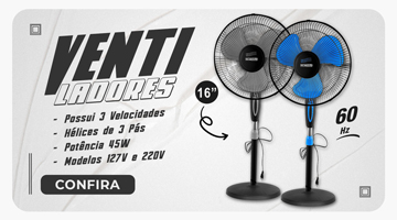 VENTILADOR 45W 60HZ 3 VELOCIDADES 3 PAS