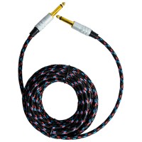 Cabo de Guitarra Profissional de Nylon Preto 5 Mt