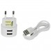 Carregador Para Celular Rapido Tipo C 3.6a 2 Entradas Usb