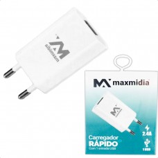 Carregador Tomada Entrada USB 2.4A