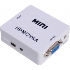 Conversor de Hdmi para Vga com Sa&iacute;da de &Aacute;udio