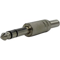 Plug P10 Est&eacute;reo Met&aacute;lico com Rabicho