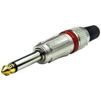 Plug P10 Mono Vermelho Profissional Tipo Neutrik