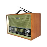 Radio Portatil Retro Com 4 Bandas Am Fm Sw