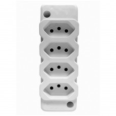Tomada Em Barra 2P+T 10A 250V QUADRUPLA NBR
